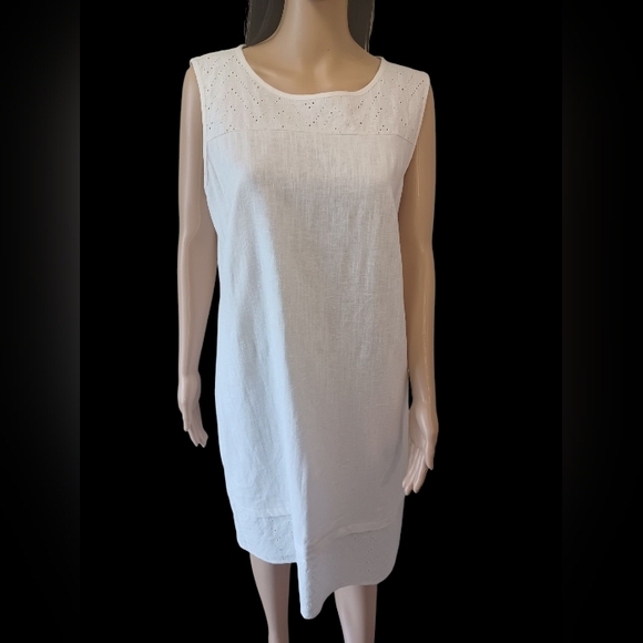 NWT Dana Buchman Linen Dress Women's Size 14 - Picture 2 of 11